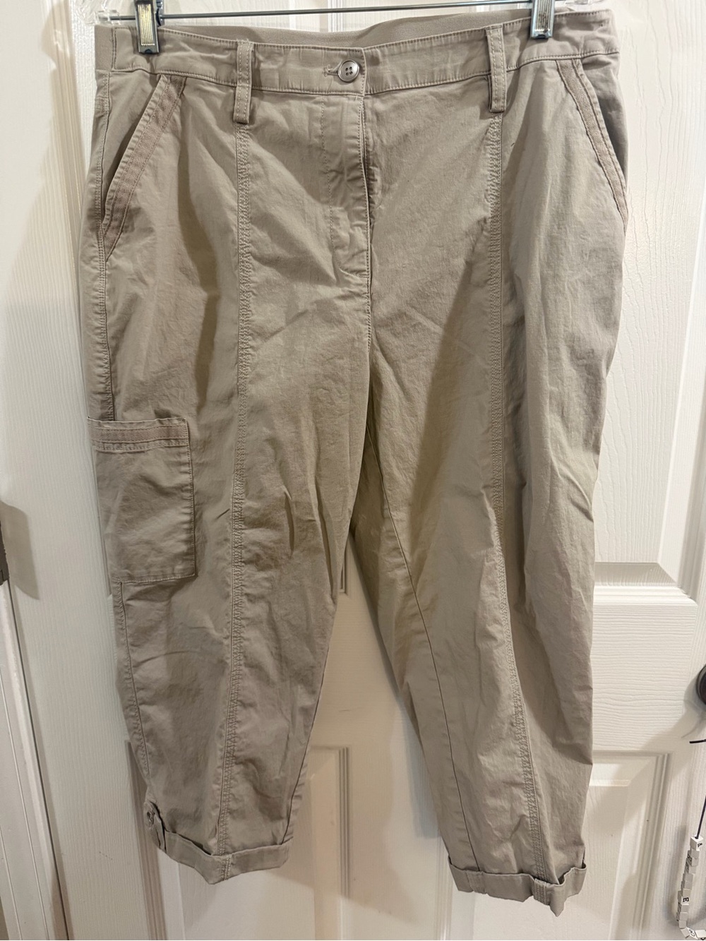 Chico's Taupe Cropped Utility Capris